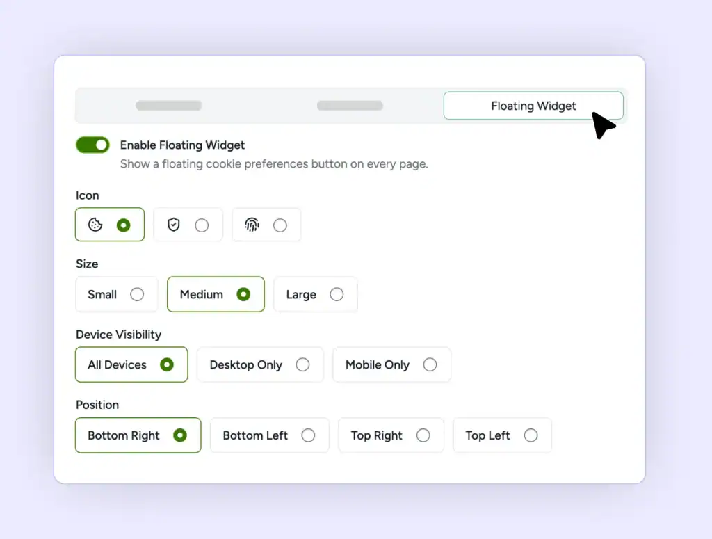 floating widget