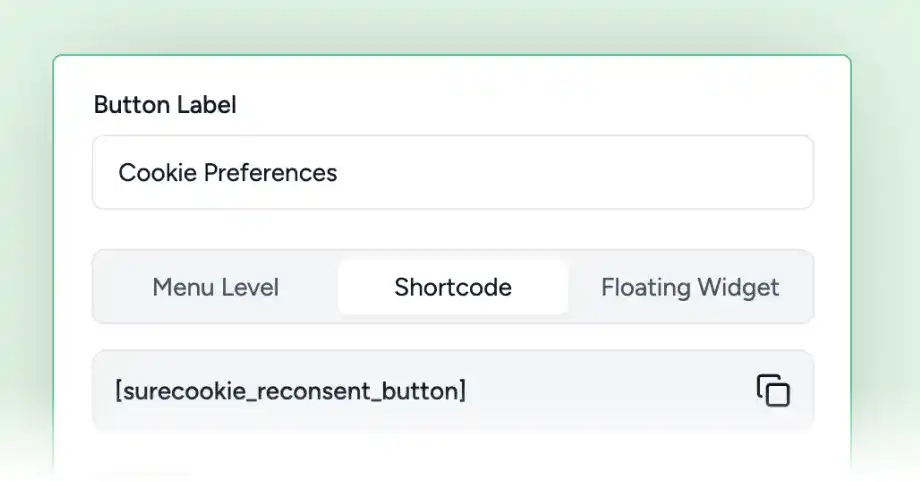 Home Cookie preferences shortcode example