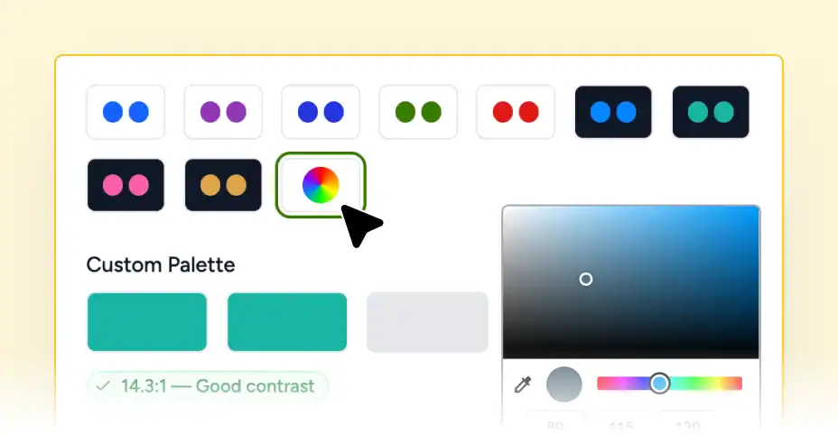 Home Custom color palette selection tool