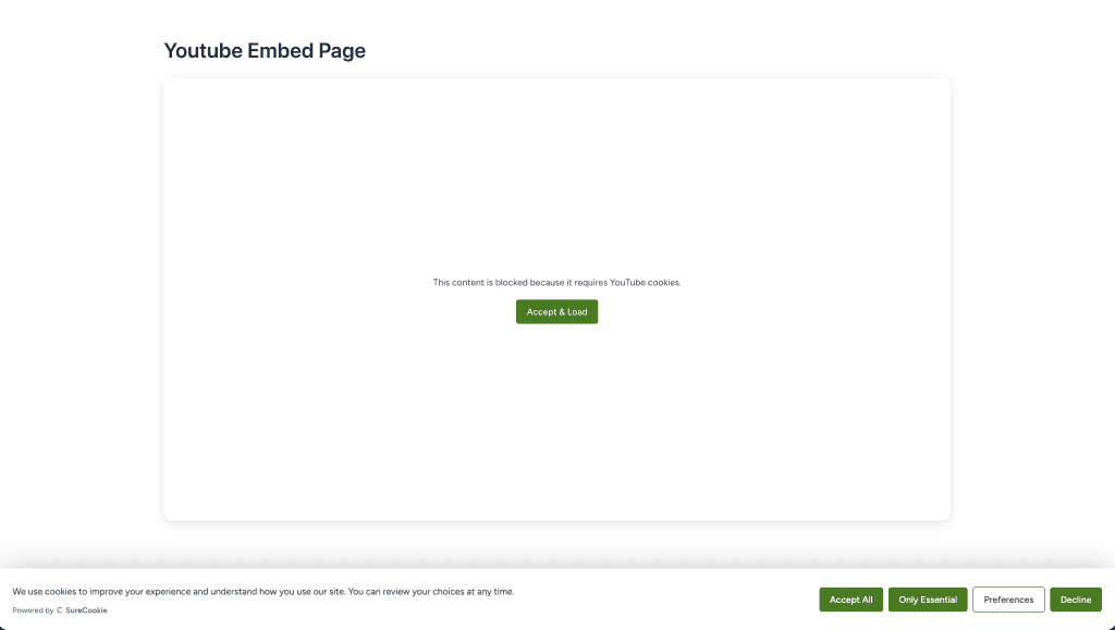 Embeds Blocked After Consent (YouTube, Maps, Vimeo)
