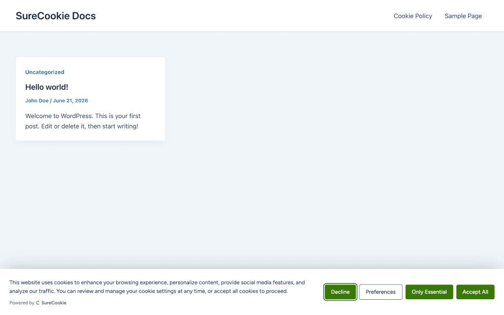 Is SureCookie GDPR Compliant? (Overview) Hello world WordPress post
