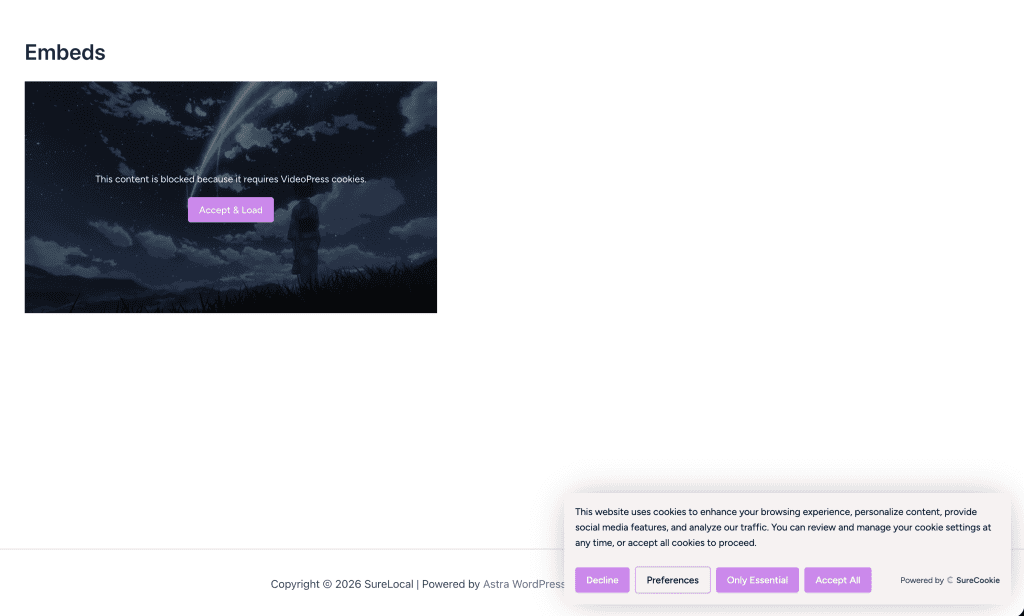 Customizing the Blocked Content UI Embedded content blocked by cookies